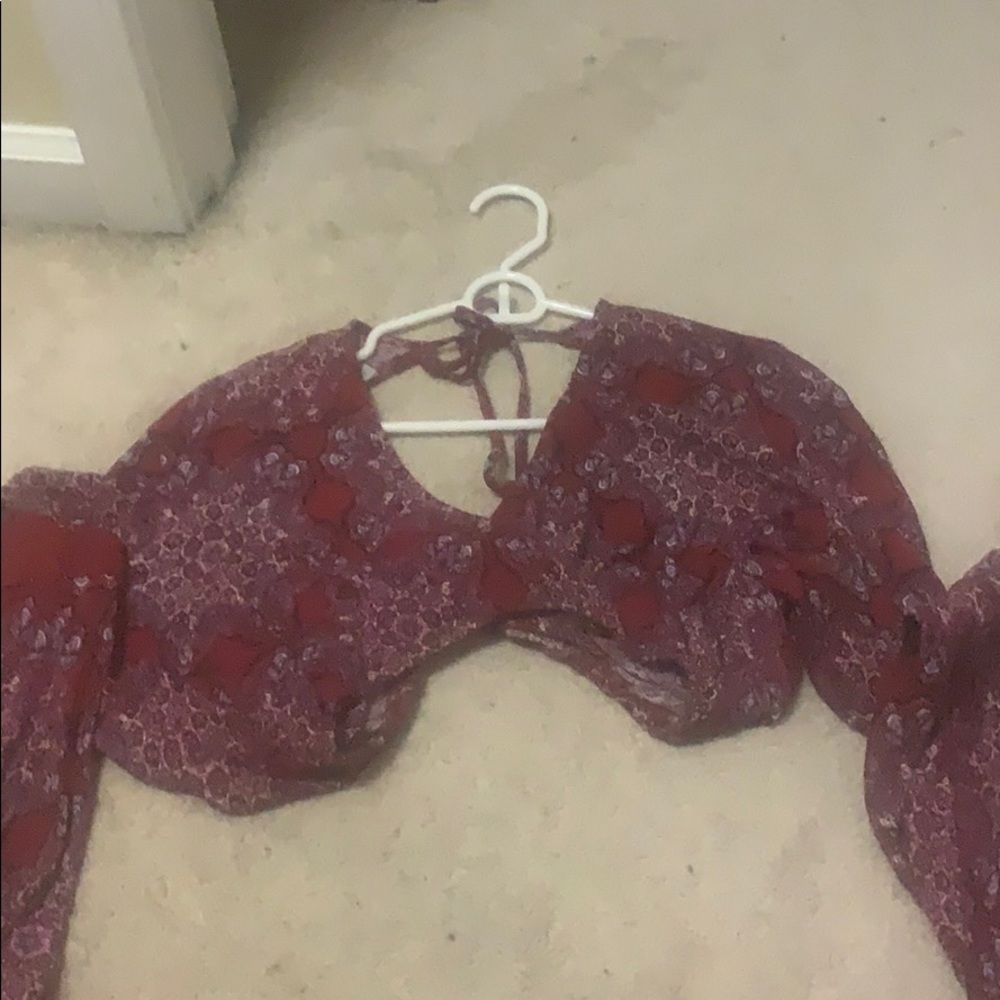 Charlotte Russe Open Back Crop top